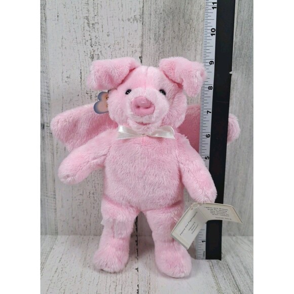 Holy Bears Plush Penny the Pig Angel  Stuffed Animal Toy Pink Wings Tags 2006 - Picture 12 of 12